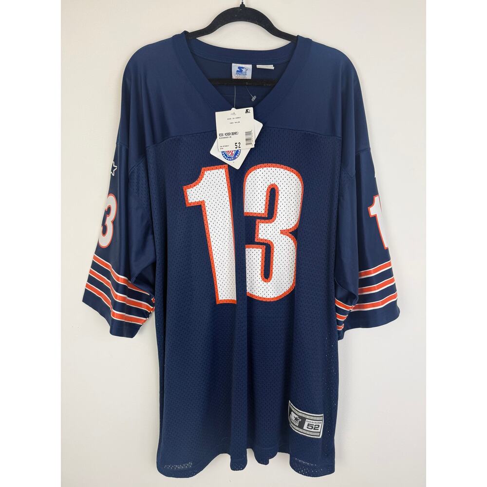 Vintage Starter Players Chicago Bears Mens #13 Mirer NFL Football Blue Jersey XL